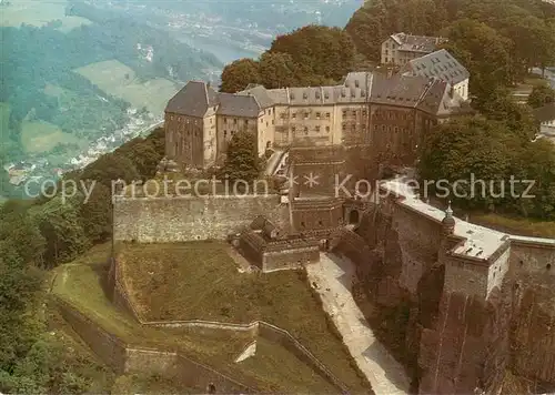 AK / Ansichtskarte Koenigstein_Saechsische_Schweiz Festung Luftbildserie der Interflug Koenigstein_Saechsische