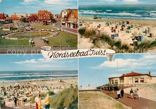 AK / Ansichtskarte Juist_Nordseebad Kurplatz Strand Restaurant Juist_Nordseebad