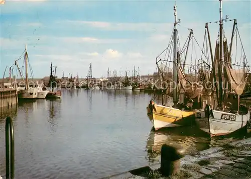 AK / Ansichtskarte Norddeich__Norden_Nordseebad Hafen Fischkutter 