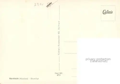 AK / Ansichtskarte Norddeich__Norden_Nordseebad Sturmflut 