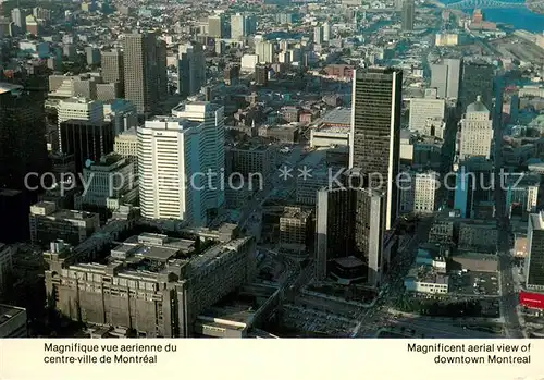 AK / Ansichtskarte Montreal_Quebec Aerial view of downtown Montreal Montreal Quebec