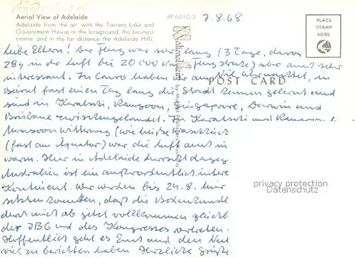 AK / Ansichtskarte Adelaide from the air with the Torrens Lake and Government House Adelaide