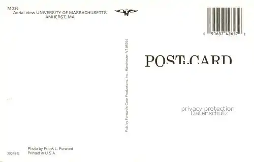 AK / Ansichtskarte Amherst_Massachusetts Aerial view University of Massachusetts 