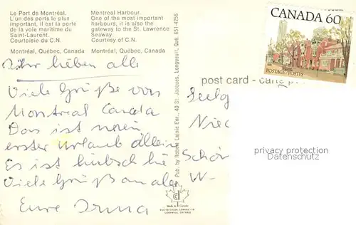 AK / Ansichtskarte Montreal_Quebec Le Port de Montreal Air view Montreal Quebec