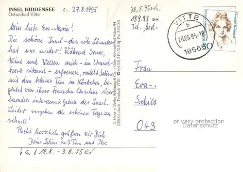 AK / Ansichtskarte Vitte_Hiddensee Ostseebad Vitte Hiddensee