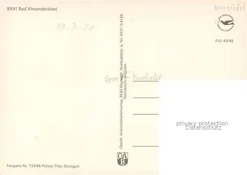 AK / Ansichtskarte Bad_Alexandersbad Fliegeraufnahme Bad_Alexandersbad