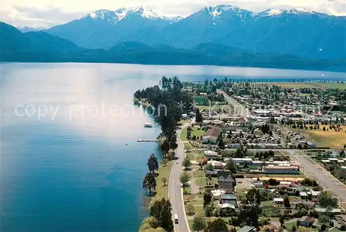 AK / Ansichtskarte New_Zealand Te Anau of Lake Te Anau on the Fiordland National Park Air view New_Zealand