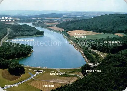 AK / Ansichtskarte Glashuette_Schieder Emmerstausee Staudamm Vogelschutzgebiet Glashuette_Schieder
