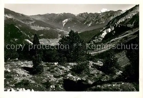 AK / Ansichtskarte Tschierf_Tschierv_GR Blick von Suesom Gyve Ofenbergpasshoehe ins Muenstertal Alpen 