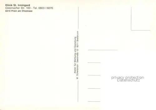 AK / Ansichtskarte Prien_Chiemsee Klinik St. Irmingrad Alpenblick Prien Chiemsee