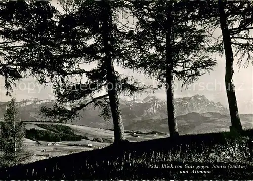 AK / Ansichtskarte Gais_AR Panorama Blick gegen Saentis und Altmann Appenzeller Alpen Gais_AR