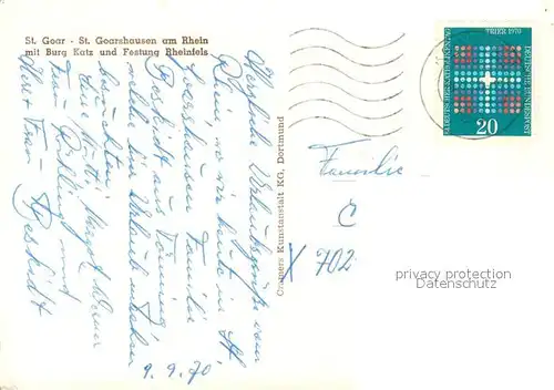 AK / Ansichtskarte St_Goar St. Goarshausen Burg Katz Festung Rheinfels St_Goar
