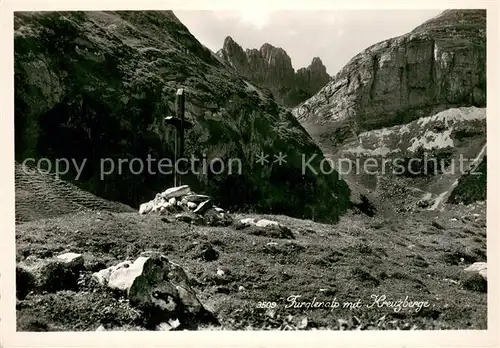 AK / Ansichtskarte Furglenalp_Kreuzberge_2065m_SG Kreuz Bergwelt Appenzeller Alpen 