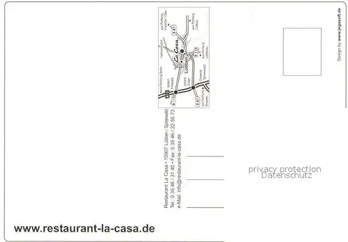 AK / Ansichtskarte Luebben_Spreewald Restaurant La Casa Wasserspiele Gaststube Spreewaldpartie Luebben Spreewald