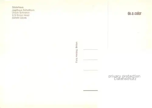 AK / Ansichtskarte Brilon Gaestehaus Jagdhaus Schellhorn Brilon