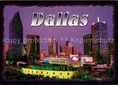 AK / Ansichtskarte Dallas_Texas bei Nacht 
