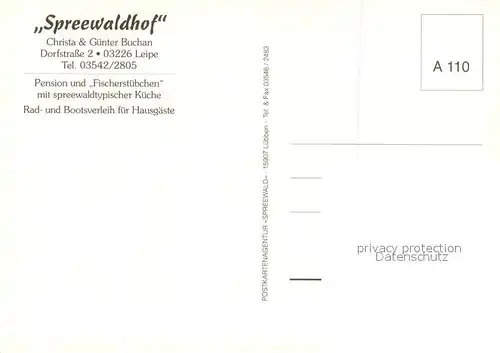 AK / Ansichtskarte Leipe Spreewaldhof Gaststube Strohhuetten Spreewaldpartien Leipe