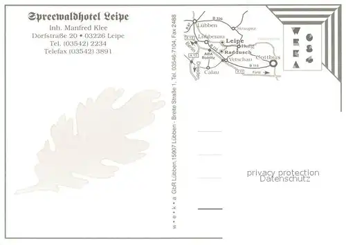 AK / Ansichtskarte Leipe Spreewaldhotel Leipe Gaststube Spreewaldpartie Leipe