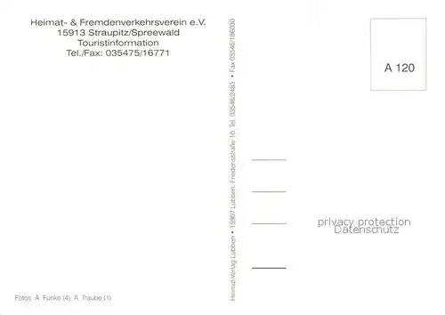 AK / Ansichtskarte Straupitz Schinkel Kirche Trachtentanzgruppe Storchennest Hollaendermuehle Straupitz