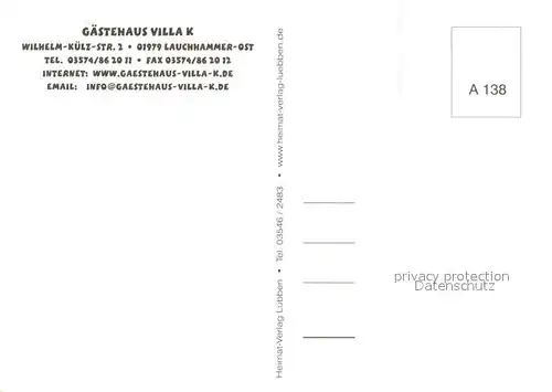 AK / Ansichtskarte Lauchhammer Gaestehaus Villa K Lauchhammer