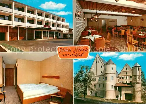 AK / Ansichtskarte Wertingen Hotel Hirsch Gastraum Zimmer Schloss Wertingen