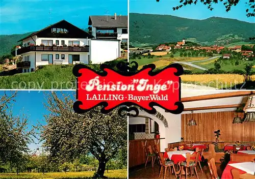 AK / Ansichtskarte Lalling_Niederbayern Pension Inge Panorama Gaststube Lalling Niederbayern