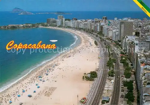 AK / Ansichtskarte Copacabana_Rio_de_Janeirio_Brazil Fliegeraufnahme 
