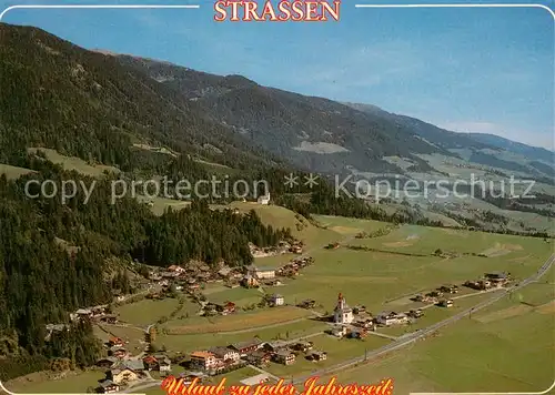 AK / Ansichtskarte Strassen_Tirol Fliegeraufnahme Strassen Tirol