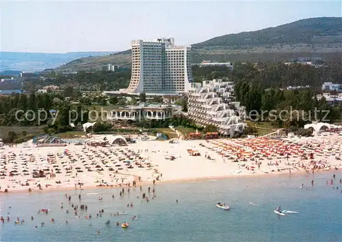 AK / Ansichtskarte Albena Hotel Strand Fliegeraufnahme Albena
