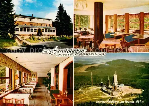 AK / Ansichtskarte Sandplacken_Taunus Hotel Sandplacken Gastraeume Grosser Feldberg Fliegeraufnahme Sandplacken_Taunus