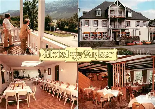 AK / Ansichtskarte Dhron Hotel zum Anker Speise Restaurant Weinhaus Gastraeume Terrasse Dhron