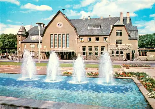 AK / Ansichtskarte Bad_Godesberg Hauptbahnhof Wasserspiele Bad_Godesberg