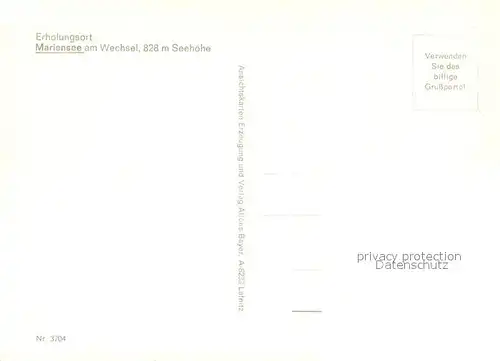 AK / Ansichtskarte Mariensee Fliegeraufnahme Mariensee