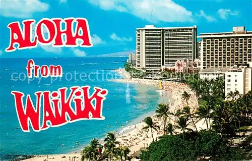 AK / Ansichtskarte Waikiki Beach and hotels 