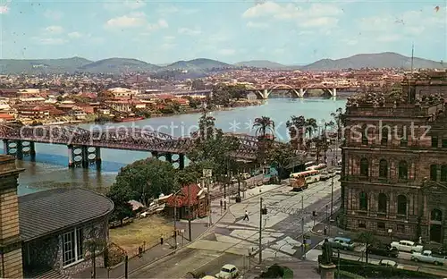 AK / Ansichtskarte Brisbane_Queensland Victoria and William Jolly Bridges Brisbane River Brisbane_Queensland