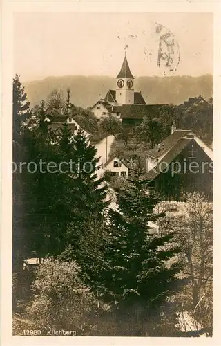 AK / Ansichtskarte Kilchberg_ZH Ortsansicht mit Kirche Kilchberg ZH