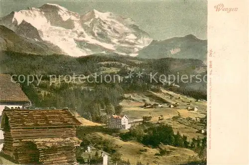 AK / Ansichtskarte Wengen__BE Panorama Berner Alpen 