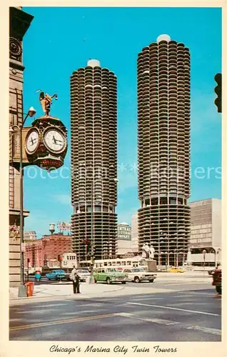 AK / Ansichtskarte Chicago_Illinois Marina Towers 