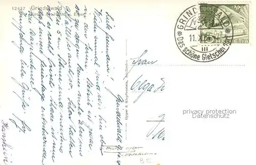 AK / Ansichtskarte Grindelwald Kirche mit Hoernli und Eiger Berner Alpen Grindelwald