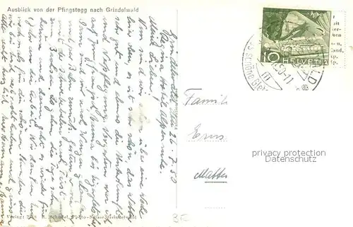 AK / Ansichtskarte Grindelwald Ausblick von der Pfingstegg Berner Alpen Grindelwald
