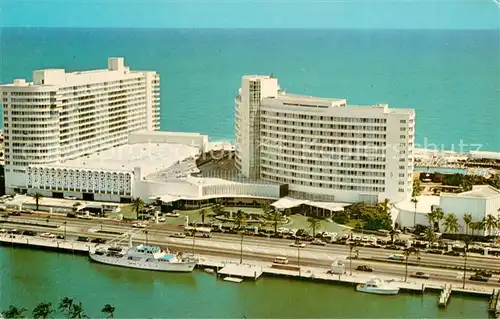 AK / Ansichtskarte Miami_Beach Fontainebleau Hotel Atlantic Ocean aerial view 