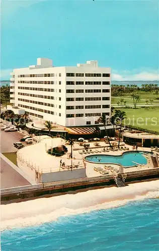 AK / Ansichtskarte Miami_Beach Ivanhoe Hotel Pool and Cabana Club Atlantic Ocean aerial view 