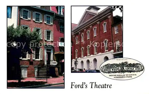 AK / Ansichtskarte Washington_DC Fords Theatre House where Lincoln died 