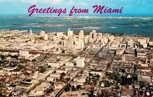 AK / Ansichtskarte Miami_Florida Aerial view 