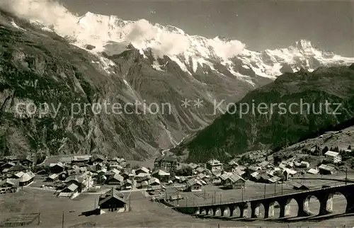 AK / Ansichtskarte Muerren_BE Gesamtansicht mit Alpenpanorama Berner Alpen Muerren_BE
