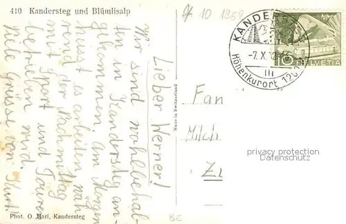 AK / Ansichtskarte Kandersteg_BE Panorama mit Bluemlisalp Berner Alpen Kandersteg_BE