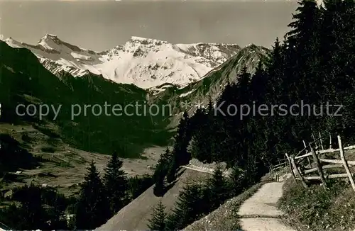 AK / Ansichtskarte Adelboden Hoernliweg mit Steghorn Wildstrubel Fizer Berner Alpen Adelboden