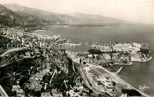 AK / Ansichtskarte Monaco Vue aerienne de la Principaute Cap Martin Cote Italienne Cote d Azur Monaco