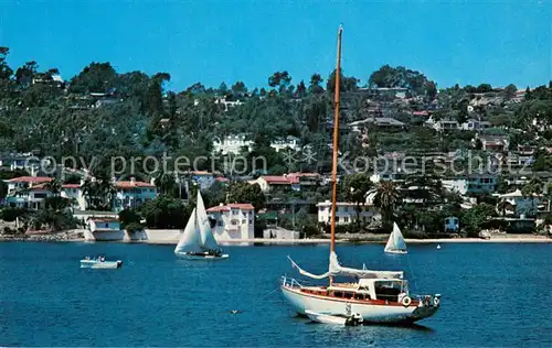 AK / Ansichtskarte San_Diego_California Bay Cote d Azur scene between Point Loma and Shelter Island 