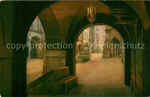 AK / Ansichtskarte Bern_BE Alte Lauben an der Poststrasse Kunstmotive Bern_BE